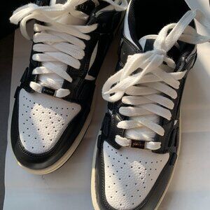 Amiri Black White Leather Low Top Sneakers Street Luxury